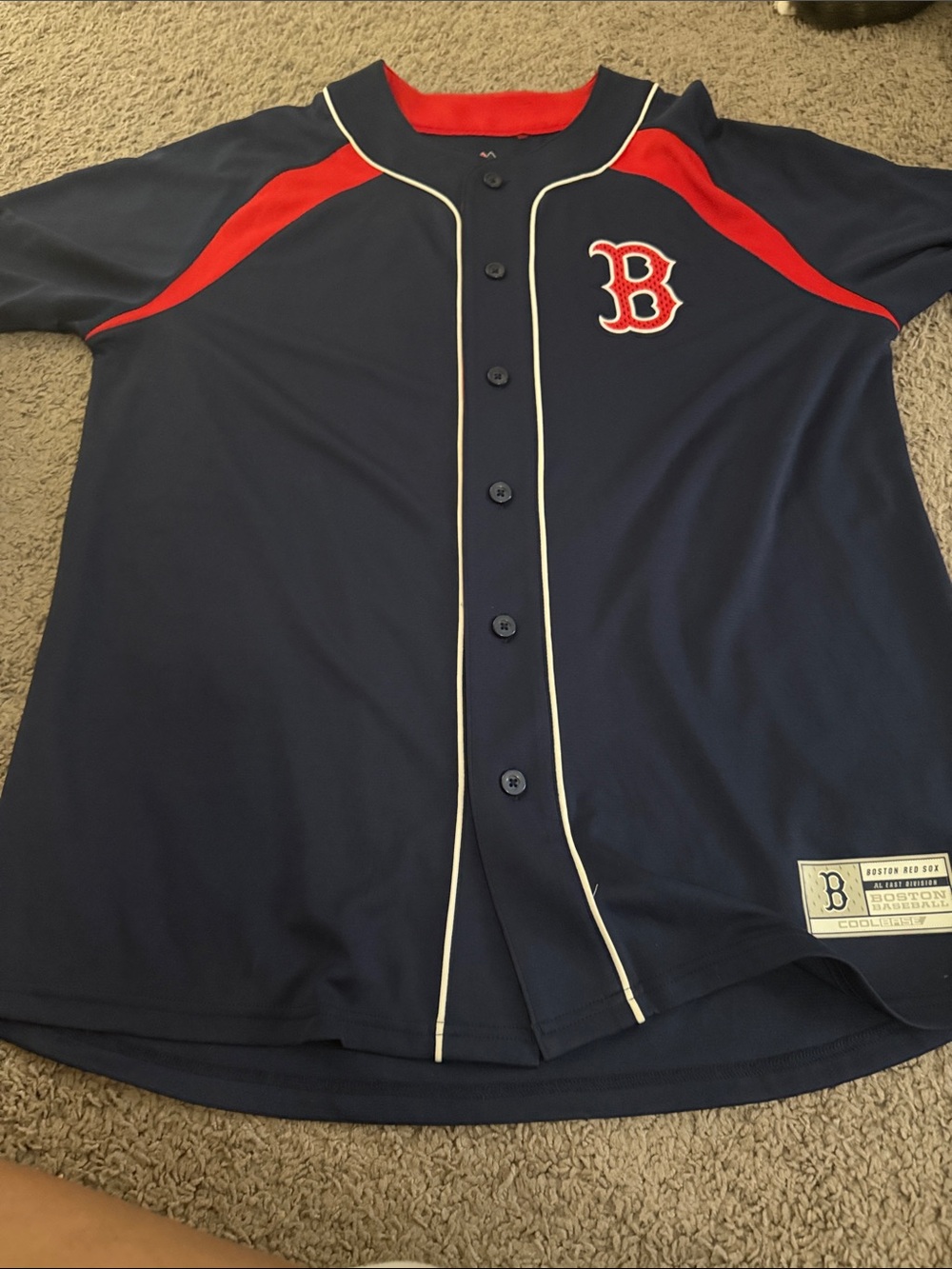 Boston Red Sox Navy & Red Baseball Jersey